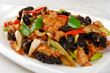 salad with meat and vegetables