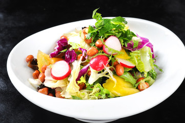 fresh salad on a plate