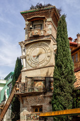 Clock Tower Rezo Gabriadze in Tbilisi. Georgia. 