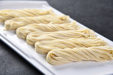 pasta on wooden table