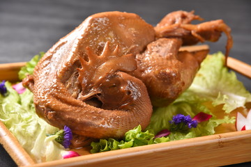 roasted chicken on a plate