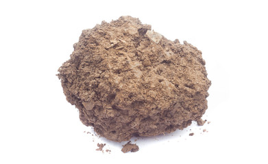 big piece of dirt or land isolated on white background