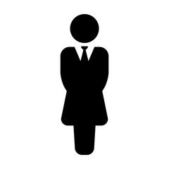 Woman Icon Vector Female Symbol of Business Person Sign in Glyph Pictogram illustration
