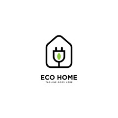 Nature Home logo simple line logo template vector illustration - Vector