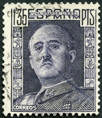 SPAIN - 1944: shows General Francisco Franco (1892-1975) - obrazy, fototapety, plakaty