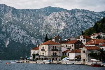 Fototapeta na wymiar Coastal Town of Perast in Montenegro 