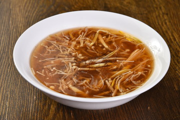 bowl of beef soup
