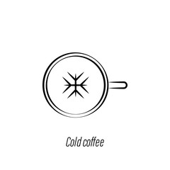 cold coffee hand draw icon. Element of coffee illustration icon. Signs and symbols can be used for web, logo, mobile app, UI, UX