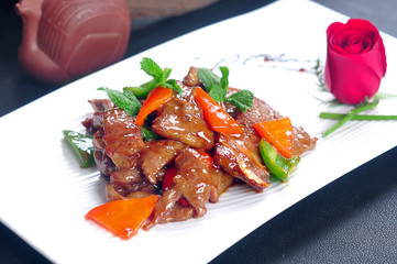 salad with meat and vegetables