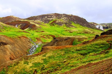 hot springs, Reykjadalur Hot Spring Thermal River, Iceland