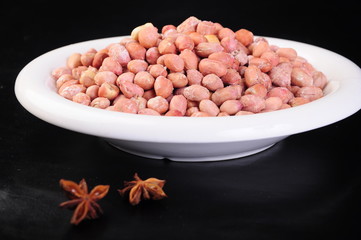 red beans in a bowl isolated on white