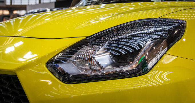 Headlight of modern car with LED light © Milan