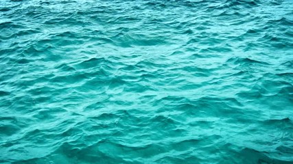 Turquoise Ocean Surface Churning Peacefully
