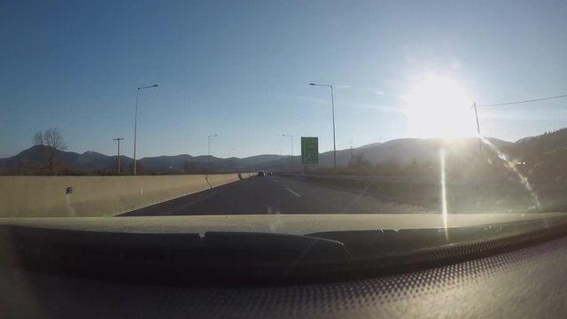 Time lapse video of road trip in the afternoon