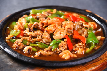 stir fried vegetables in a pan