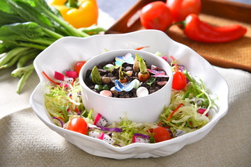 fresh salad in a bowl