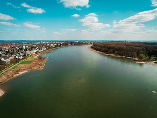 Rhine river in Cologne Germany