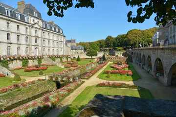 Obraz premium Garden of Hermine castle at Vannes, a commune in the Morbihan department in Brittany in north-western France