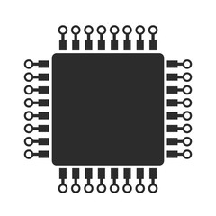 Computer microprocessor vector icon