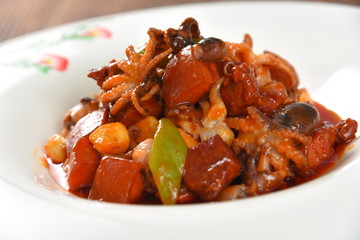 meat with vegetables