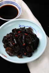 chocolate cake with whipped cream and cherries