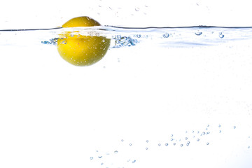 Lemon and water drops