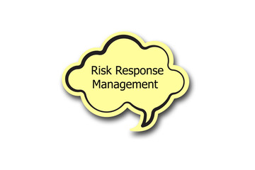 Risk Response Management written talk bubble
