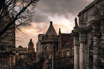 Sunset view of American Museum of Natural History in Central Park west Upper West Side