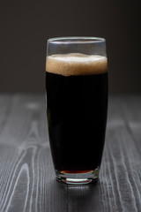 glass of black beer