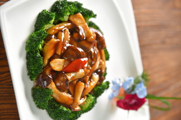 salad with meat and vegetables