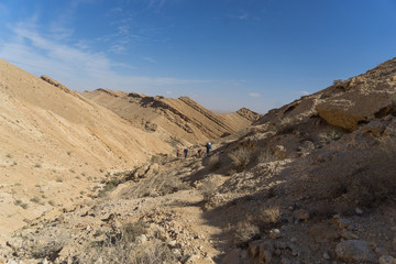 Fototapeta na wymiar desert landscapes in Israel travel adventure