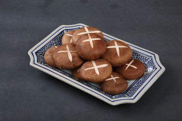 chocolate chip cookies on plate