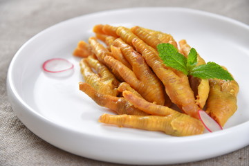 french fries with sauce
