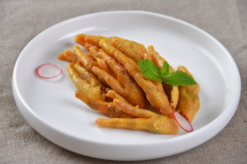 fried potatoes with sauce