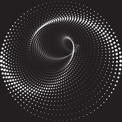 Dotted Halftone Vector Spiral Pattern or Texture