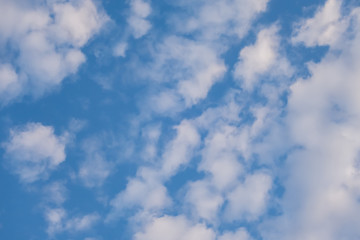 Clouds against the blue sky.
