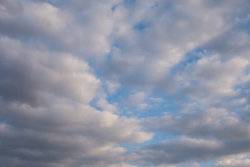 Clouds against the blue sky.