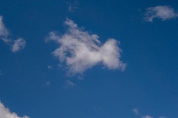 Naklejka na ściany i meble Clouds against the blue sky.
