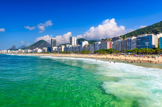 Copacabana Beach In Rio De Janeiro, Brazil