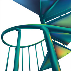 Perspective Spiraling Stairs