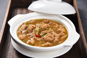 soup with meat and vegetables