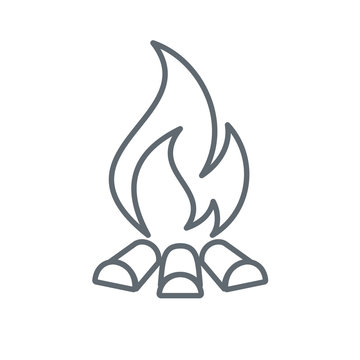 Campfire silhouette icon
