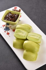 fruit salad on a plate