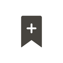 Obraz premium Bookmark vector icon. Element of interface for mobile concept and web apps illustration. Thin glyph icon for website design and development, app development. Vector icon