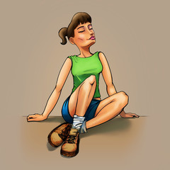 Mujer joven excursionismo