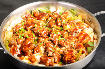 pasta with vegetables and meat