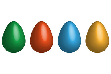 Huevos de pascua de colores.