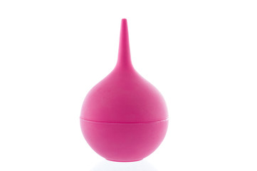 Medical enema. Enema pink. Isolate medical enema.