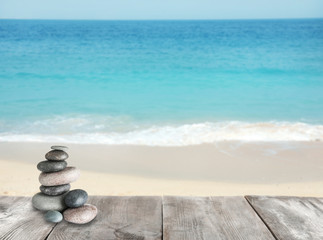 Picturesque view of beautiful sandy beach on sunny day