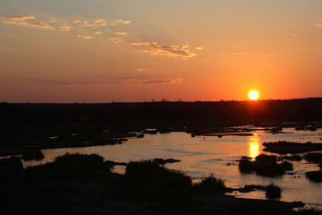 Sonnenuntergang Olifants River/ Sundown Olifants River /
